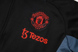 24-25 Man Utd Black Jacket Tracksuit #A796