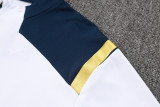 2024 JOM White Half Pull Tracksuit #2492(半拉链)