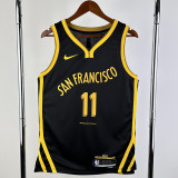 23-24 WARRIORS THOMPSON #11 Black City Edition Top Quality Hot Pressing NBA Jersey (V领)