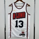 24-25 ROCKETS HARDEN #13 White City Edition Top Quality Hot Pressing NBA Jersey
