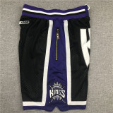 Kings Black City Edition Top Quality NBA Pocket Pants #国王队