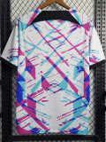 2023 BAR White Training Shirts (紫蓝条纹)
