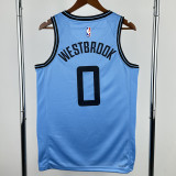 24-25 Clippers WESTBROOK #0 Blue City Edition Top Quality Hot Pressing NBA Jersey