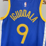 22-23 WARRIORS IGUODALA #9 Blue Top Quality Hot Pressing NBA Jersey (V领)