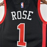 23-24 BULLS ROSE #1 Black City Edition Top Quality Hot Pressing NBA Jersey
