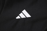 24-25 Germany Black Hoodie Half Pull Tracksuit #F595半拉连帽