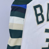 22-23 BUCKS ANTETOKOUNMPO #34 Home White Top Quality Hot Pressing NBA Jersey(V领)