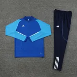 2024 AD Fancy Blue Kids Half Pull Tracksuit #AB05 (童装) (半拉链)