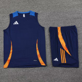2024 AD Royal blue Tank top and shorts suit