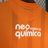 2010 Corinthians Orange Retro Soccer Jersey