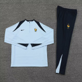 24-25 France Light blue Half Pull Tracksuit (半拉链)