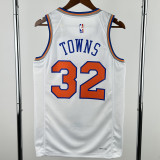 KNICKS TOWNS #32 White Top Quality Hot Pressing NBA Jersey