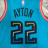 SUNS AYTON #22 Blue Top Quality Hot Pressing NBA Jersey