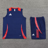 2024 AD Royal blue Tank top and shorts suit