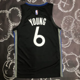 2020 Warriors YOUNG #6 Black Grey Top Quality Hot Pressing NBA Jersey