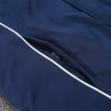 24-25 Bayern Royal Blue Hooded Windbreaker Fabric Cotton Coat #G198(白标)