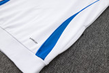 24-25 Italy White Hoodie Half Pull Tracksuit #F596半拉连帽