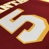 HAWKS MURRY #5 Red Top Quality Hot Pressing NBA Jersey (Trapeze Edition)
