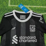 25-26 LIV Black GoalKeeper Kids Soccer Jersey