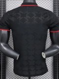 24-25 Man Utd Black Special Edition Player Version Training shirts *红标翻领
