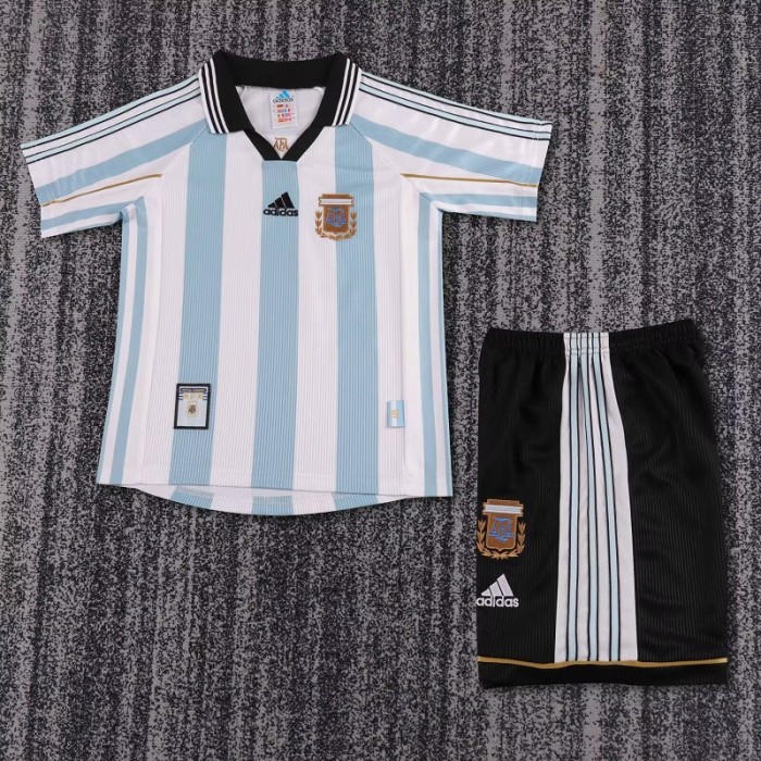 Retro 1998 Argentina home kids kit