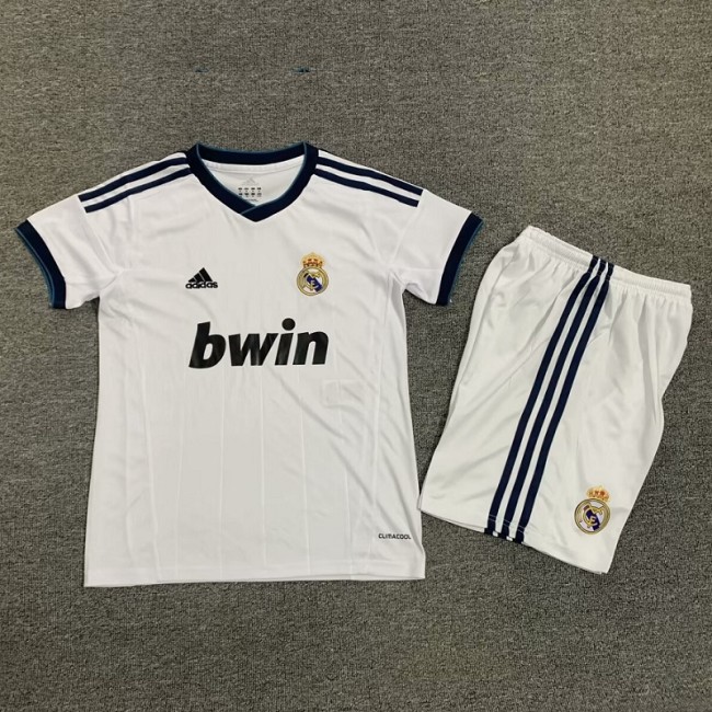 Retro 12/13 Real Madrid home kids kit