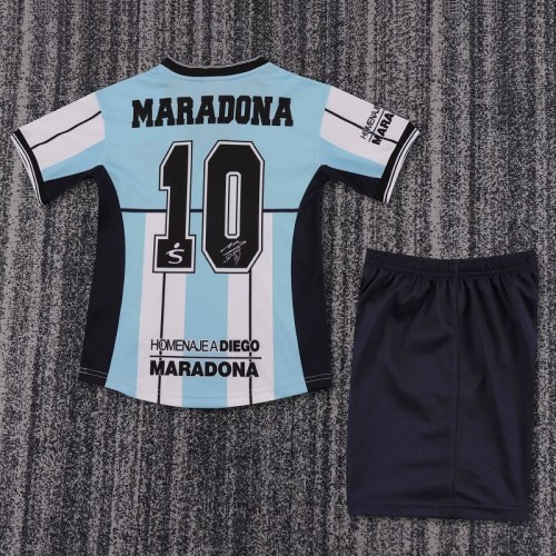 Retro 2001 Argentina Maradona Memorial Edition kids kit