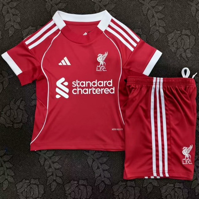 25/26 liverpool home kids kit