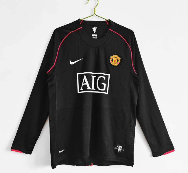 Retro 07/08 Manchester United away long sleeve football Jersey