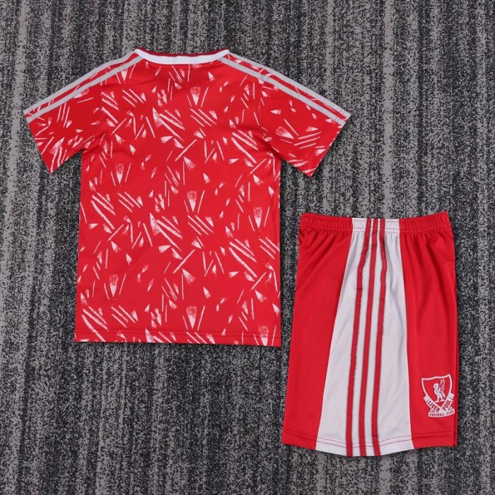 Retro 89/91 liverpool home kids kit