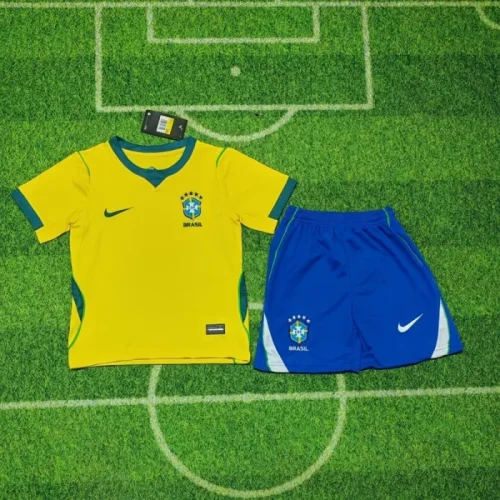 26/27 Brazil home kids kit football Jersey
