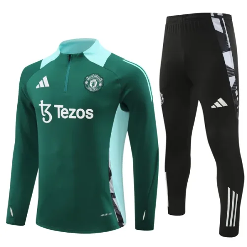 24/25 Manchester United green kids training suit