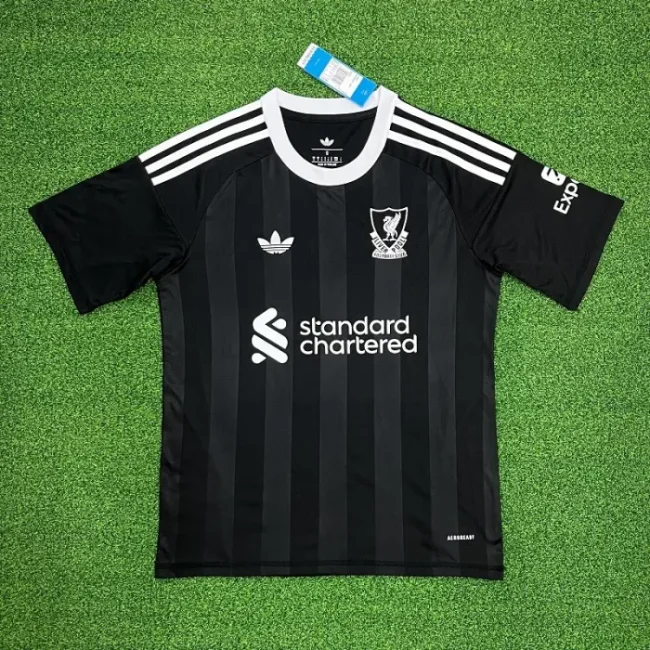 25/26 liverpool black football Jersey