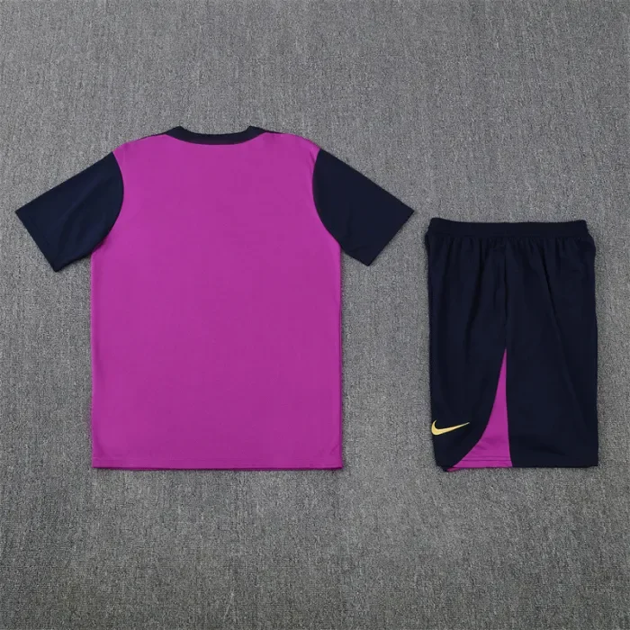 25/26 Barcelona kids Short sleeve training suit purple