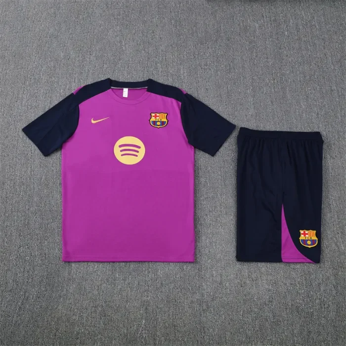 25/26 Barcelona kids Short sleeve training suit purple