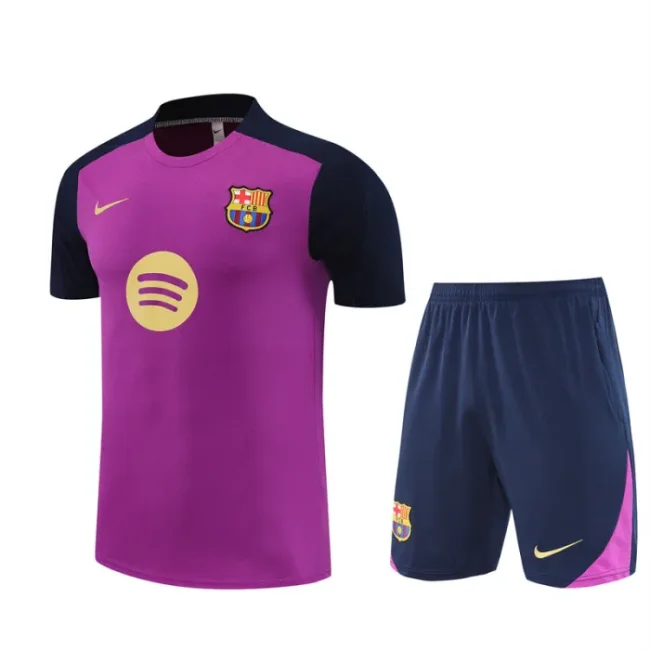 2526 Barcelona Short sleeve Adult training suit Light purple
