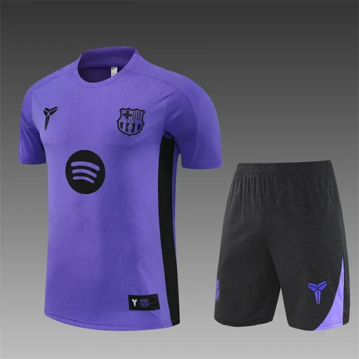 25/26 Barcelona kids Short sleeve training suit Purple