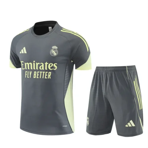 25/26 Real Madrid kids Short sleeve training suit dark grey