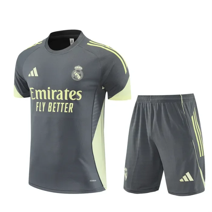25/26 Real Madrid kids Short sleeve training suit dark grey