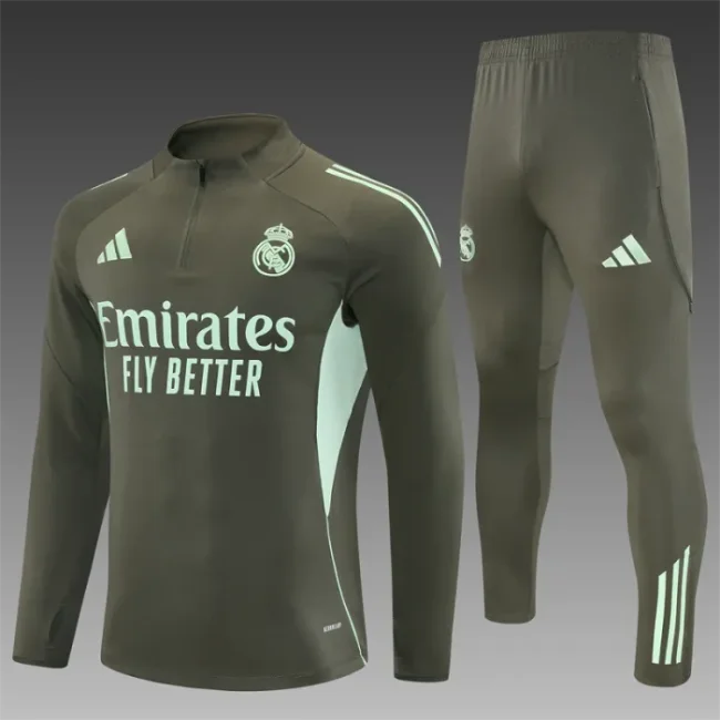 25/26 Real Madrid Adult training suit dark green