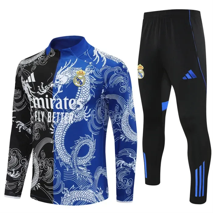 25/26 Real Madrid Kids training suit Blue black