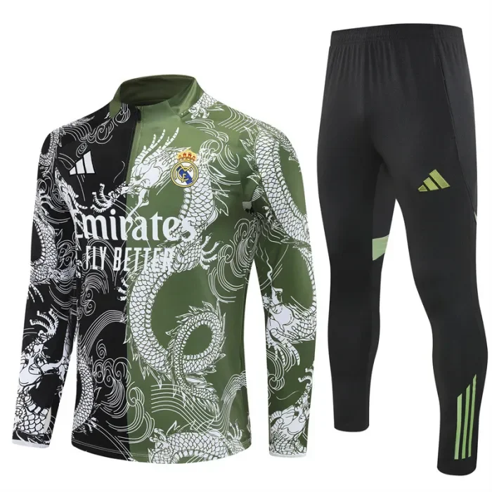25/26 Real Madrid Kids training suit Green Black