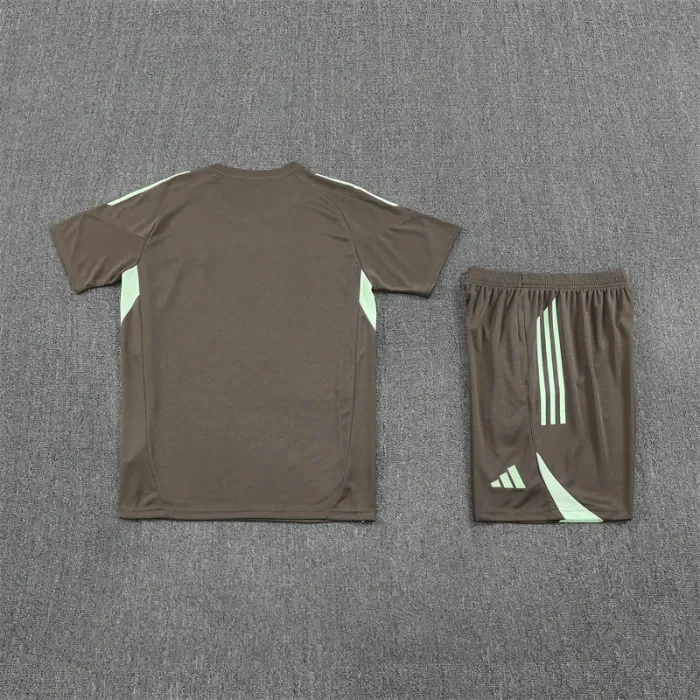 25/26 Real Madrid kids Short sleeve training suit dark green