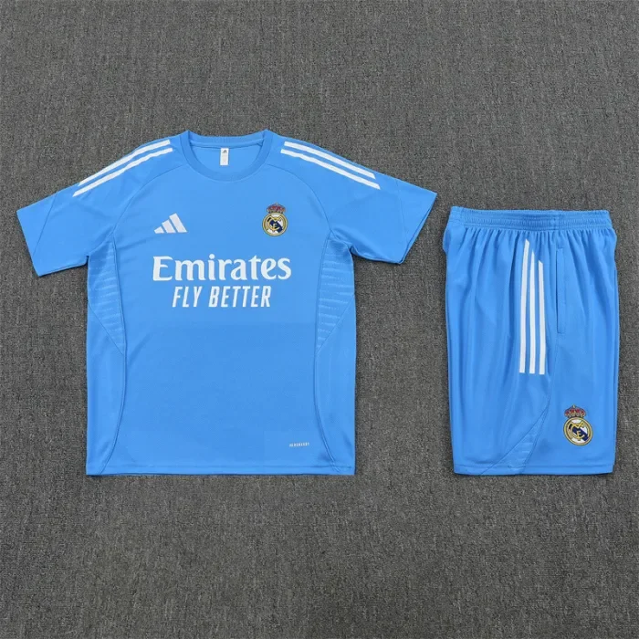 25/26 Real Madrid Short sleeve Adult training suit blue