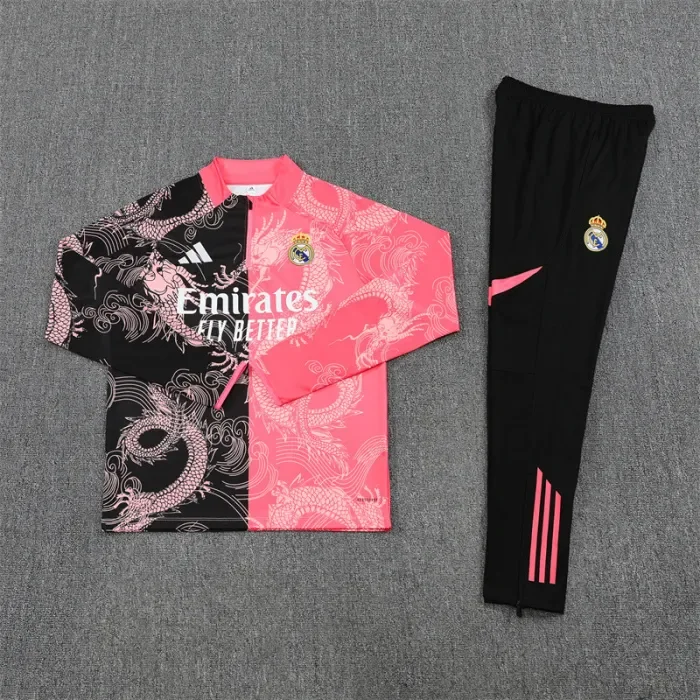 25/26 Real Madrid Kids training suit Pink Black