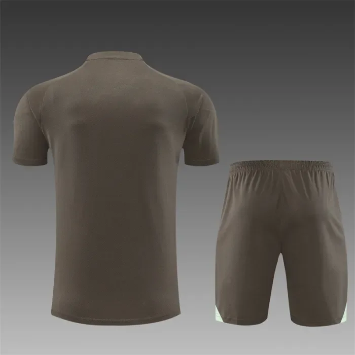 25/26 Real Madrid kids Short sleeve training suit dark green