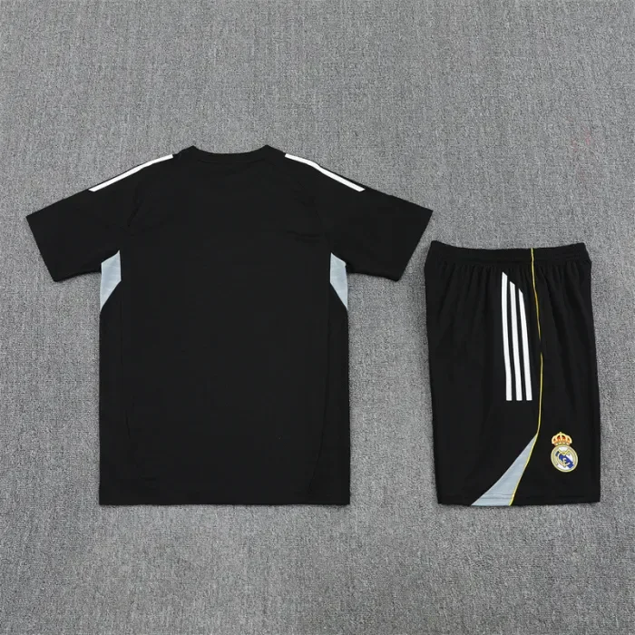 25/26 Real Madrid Short sleeve Adult training suit black