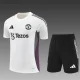25/26 Manchester United Short sleeve Adult training suit white