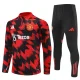 25/26 Manchester United kids training suit black red