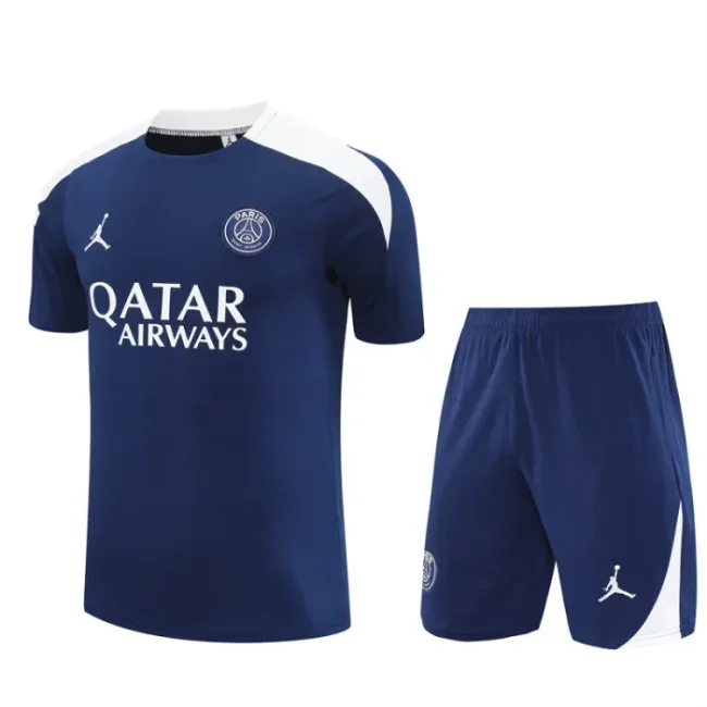 25/26 PSG Jordan kids short sleeved training suit royal blue